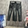 Armani 2024 New Luxury High-End Casual Business Denim Jeans Solid Color Slim Fit Jeans