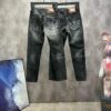 Armani 2024 New Luxury High-End Casual Business Denim Jeans Solid Color Slim Fit Jeans