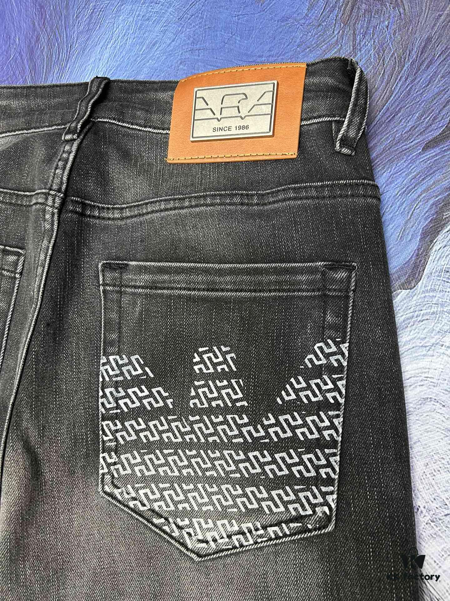 6931a4c1ccd8ab3d7af99103 Armani New Arrival 2024 Luxury Casual Business Denim Jeans Solid Color Slim Fit Jeans