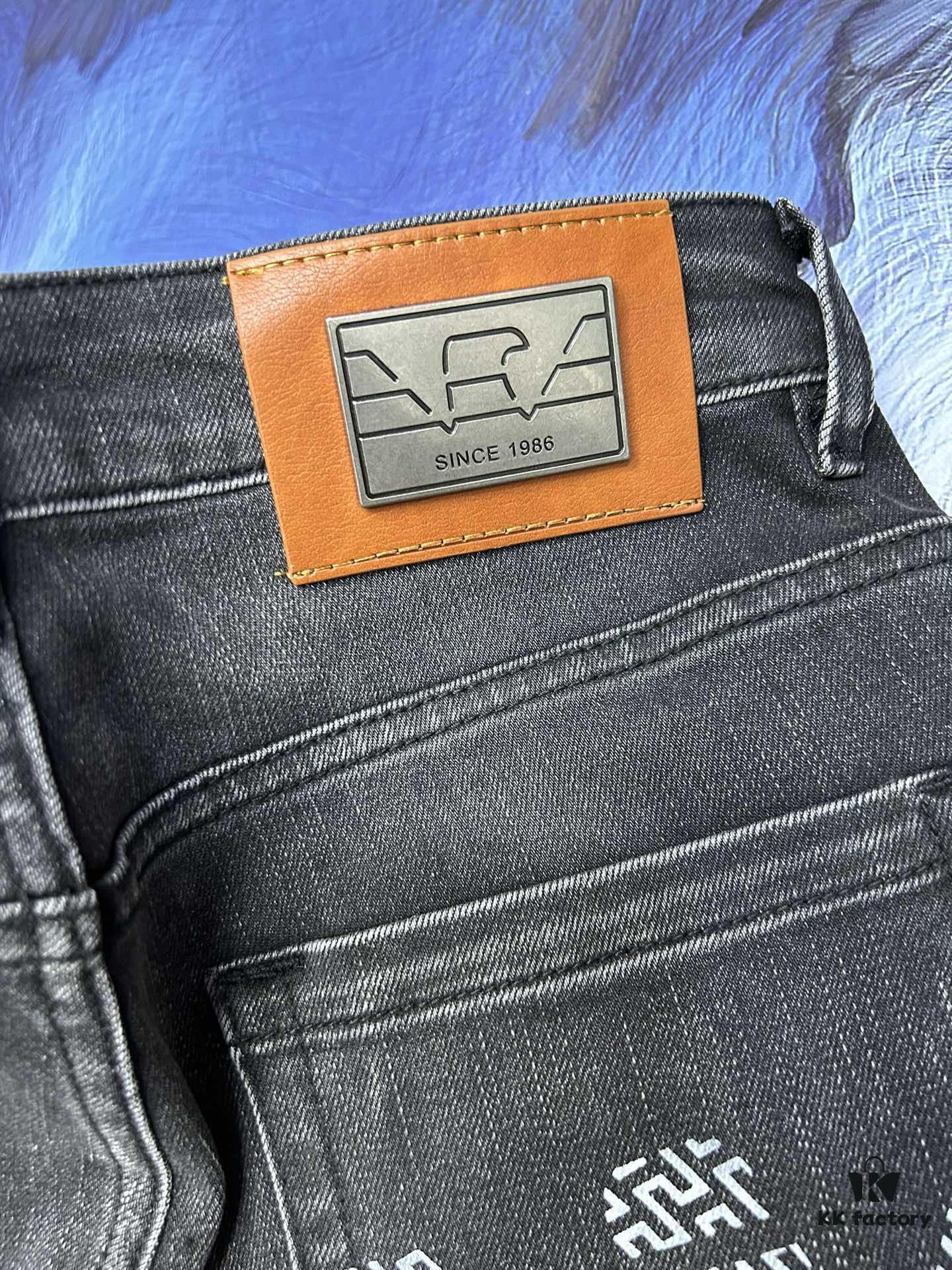 6931a4c1ccd8ab3d7af99104 Armani New Arrival 2024 Luxury Casual Business Denim Jeans Solid Color Slim Fit Jeans
