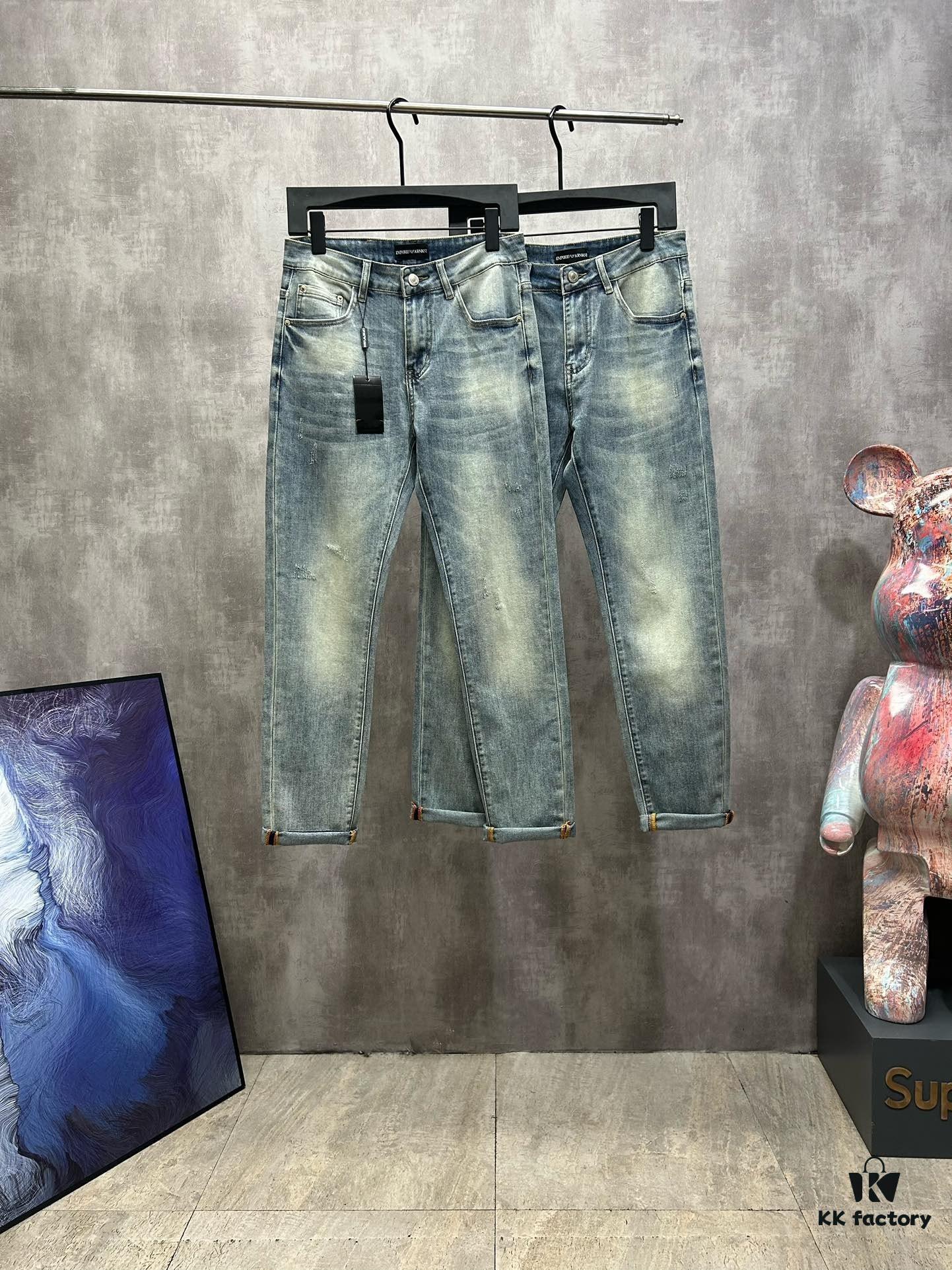 6931a4c2ccd8ab3d7af99112 2024 Hot Selling Armani Counter New Arrival Ultra-Soft Jeans