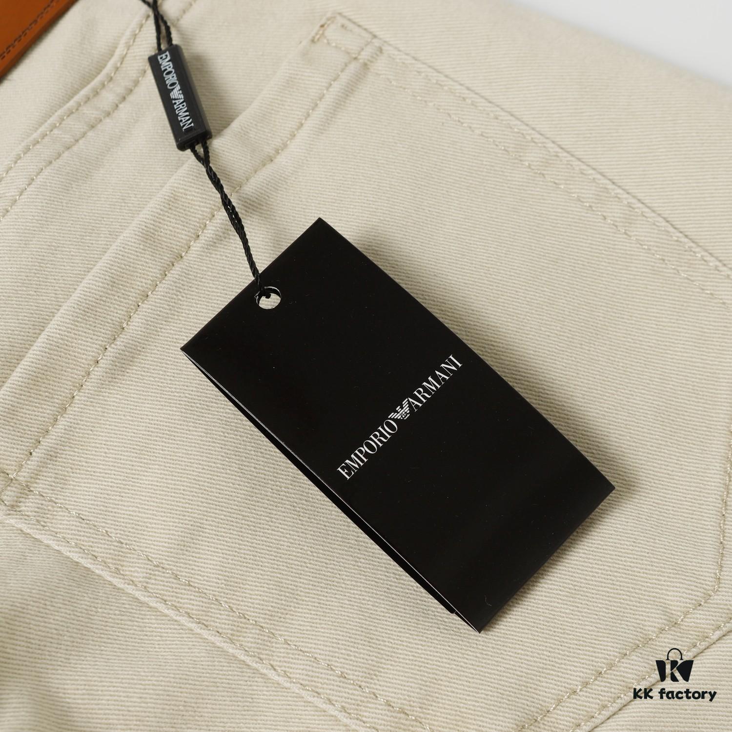 6931a4cdccd8ab3d7af991b3 Popular Bestseller! New Autumn EMPORIO ARMANI Armani Luxe Combed Stretch Denim Trousers - Business Casual Style, Available at Henglong