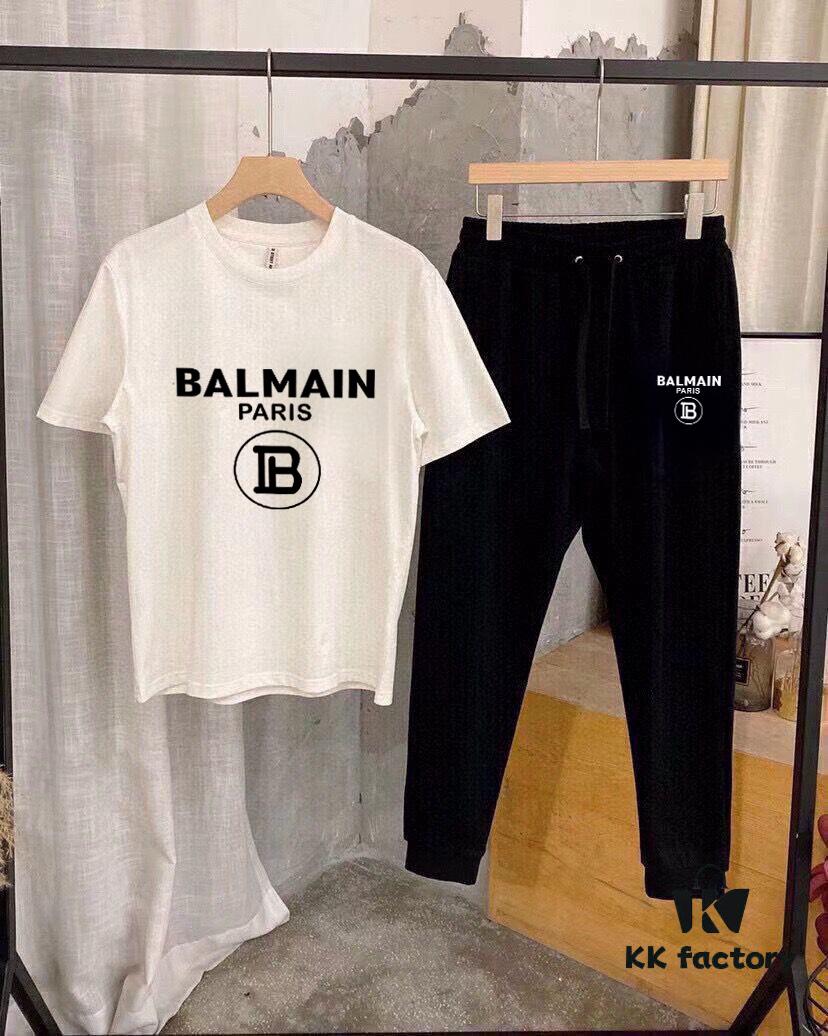 6931a4d0ccd8ab3d7af991ec BALMAIN Summer Men's High-Quality Double-Mercerized Suit, Imported Premium Fabric, Fashion Trend Style
