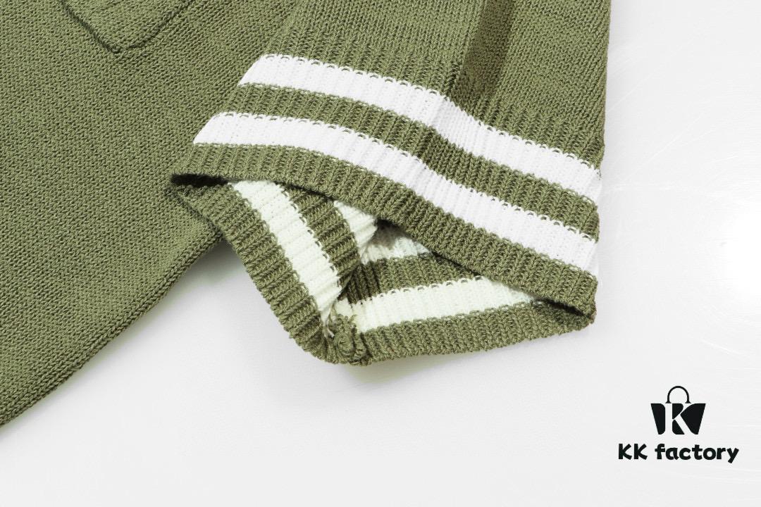 Balmain BALMAIN 2024 New Arrival Polo Short-Sleeve Sweater with Embroidered Logo on Chest Pocket
