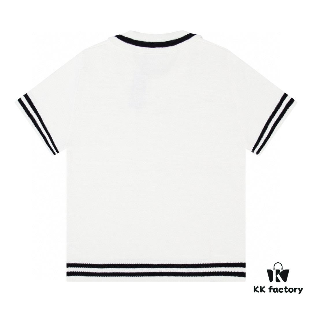 Balmain BALMAIN 2024 New POLO Short-Sleeve Sweater with Embroidered Logo on Chest Pocket