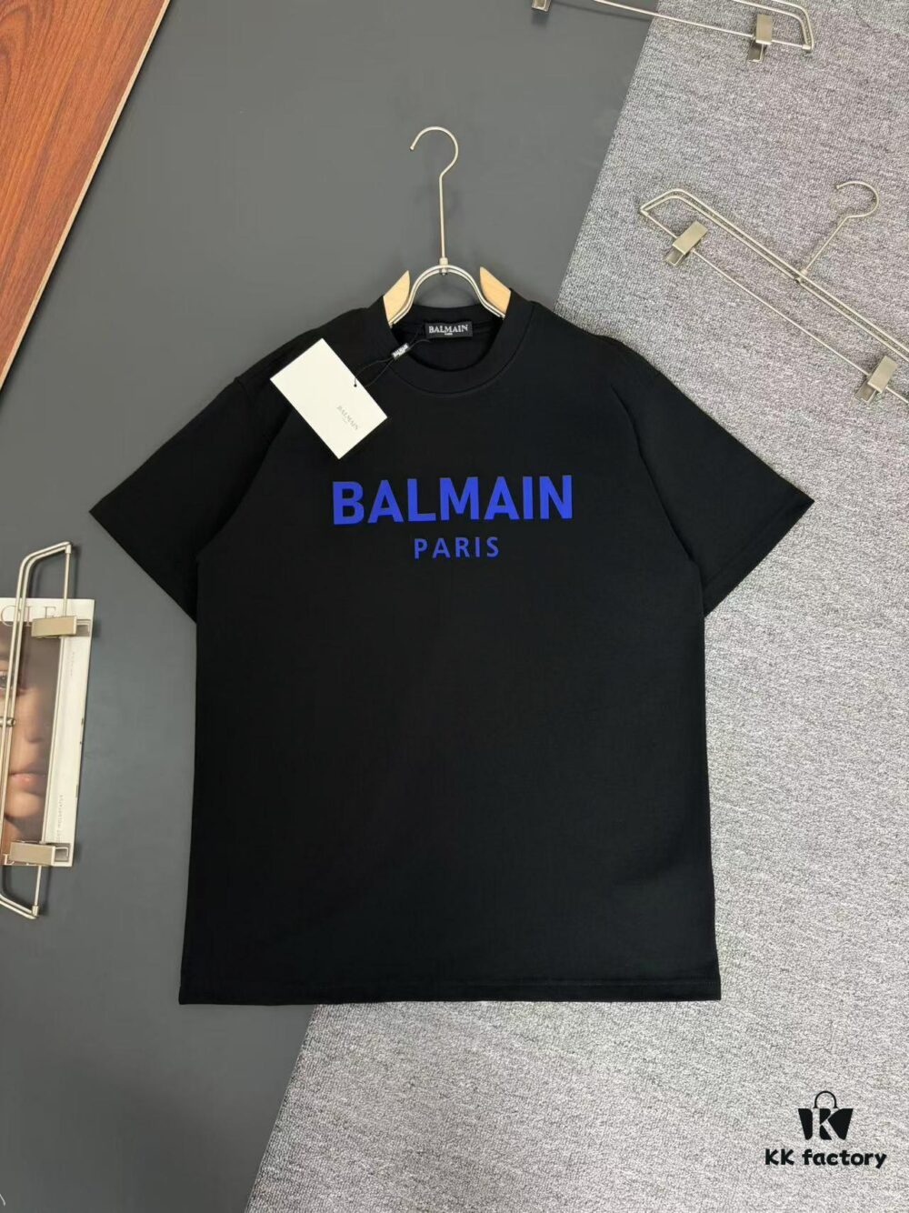 6931a4d4ccd8ab3d7af99238 Balmain* Heavyweight 320g Cotton T-Shirt, Thick and Breathable Loose-Fit Short-Sleeve Crew Neck Tee with Logo Print Design, Spring/Summer New Arrival Fashion Casual Wear