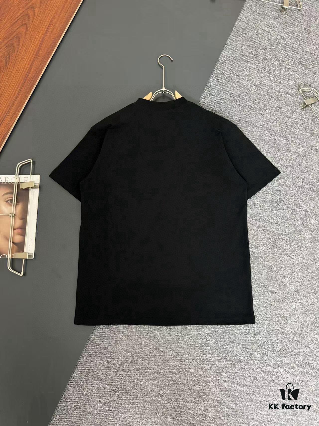 6931a4d4ccd8ab3d7af9923a Balmain* Heavyweight 320g Cotton T-Shirt, Thick and Breathable Loose-Fit Short-Sleeve Crew Neck Tee with Logo Print Design, Spring/Summer New Arrival Fashion Casual Wear