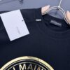 6931a4d5ccd8ab3d7af9924d Balmain Heavyweight 320g Cotton T-Shirt, Thick and Breathable Loose-Fit Short-Sleeve Crew Neck Tee, New Spring-Summer Fashion with Gold Foil Logo Print
