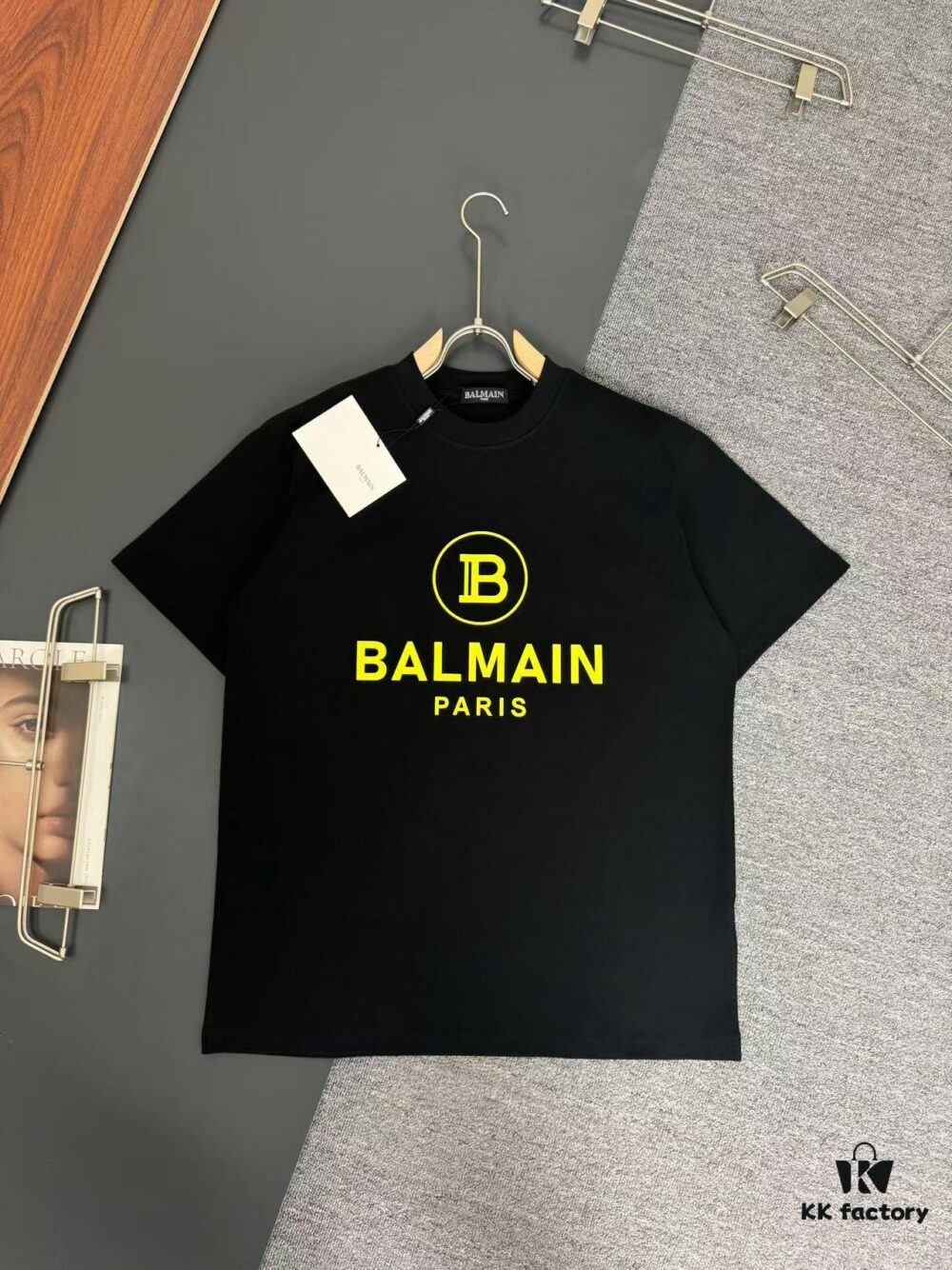 6931a4d6ccd8ab3d7af9925b Balmain Heavyweight 320g Cotton T-Shirt with Logo Print, Breathable and Comfortable Loose-Fit Short-Sleeve Crew Neck Tee for Spring and Summer