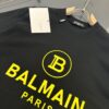 6931a4d6ccd8ab3d7af9925e Balmain Heavyweight 320g Cotton T-Shirt with Logo Print, Breathable and Comfortable Loose-Fit Short-Sleeve Crew Neck Tee for Spring and Summer