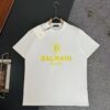 6931a4d6ccd8ab3d7af99264 Balmain Heavyweight 320g Cotton T-Shirt with Logo Print, Breathable Loose-Fit Short-Sleeve Crew Neck Tee for Spring and Summer