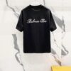6931a4dcccd8ab3d7af992c2 BALMAIN 260g Crew Neck Short Sleeve T-Shirt with Embroidered Brand Logo