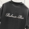6931a4dcccd8ab3d7af992c9 BALMAIN 260g Crew Neck Short Sleeve T-Shirt with Embroidered Brand Logo