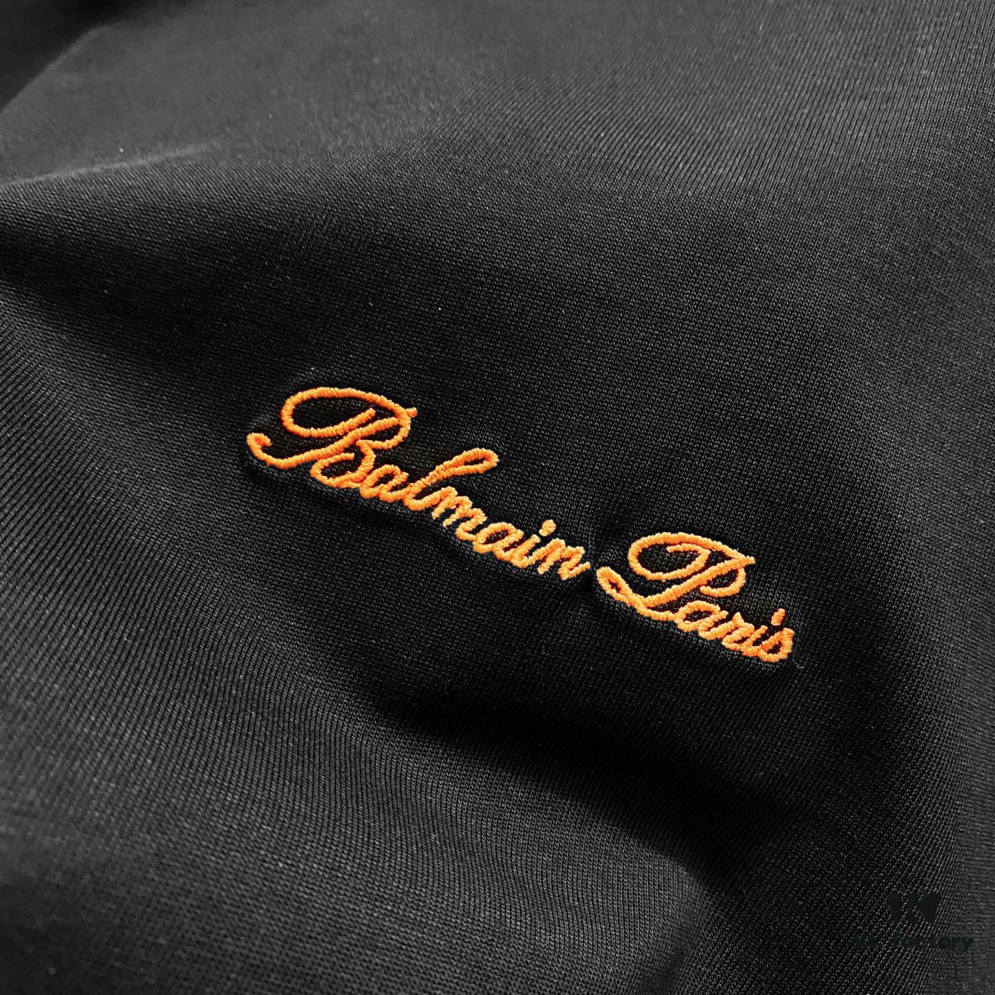 6931a4ddccd8ab3d7af992dc BALMAIN 260g Crew Neck Short Sleeve T-Shirt Embroidered Small Letter Logo Saint Warrior Brand Print Design