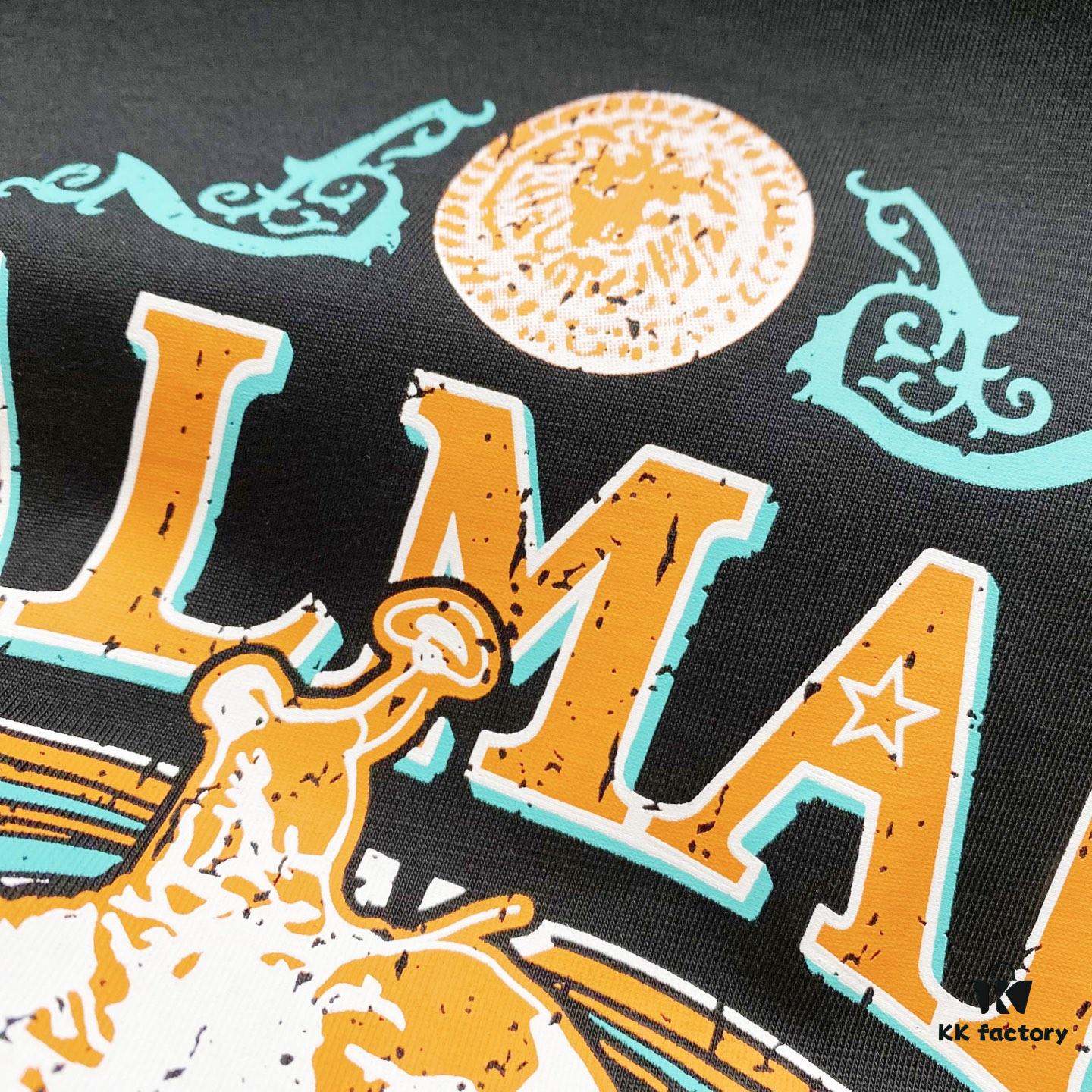 6931a4ddccd8ab3d7af992e0 BALMAIN 260g Crew Neck Short Sleeve T-Shirt Embroidered Small Letter Logo Saint Warrior Brand Print Design
