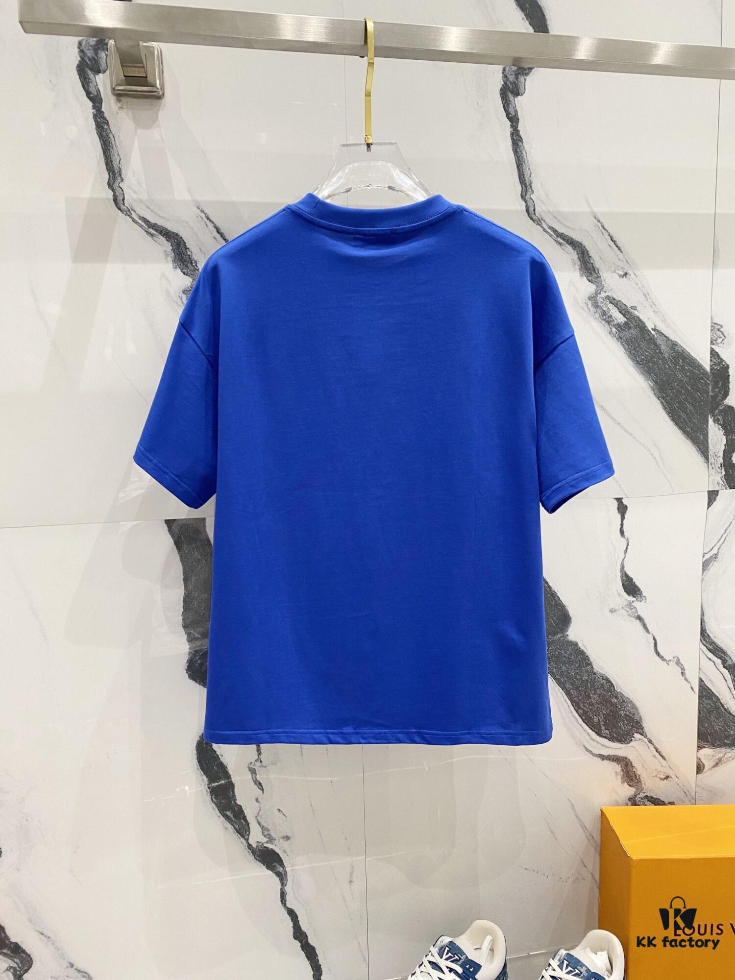 6931a4deccd8ab3d7af992e5 BALMAIN Men's 260g Crew Neck Short Sleeve T-Shirt with Brand Letter Flocked Overlapping Logo Print