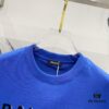 6931a4deccd8ab3d7af992ed BALMAIN Men's 260g Crew Neck Short Sleeve T-Shirt with Brand Letter Flocked Overlapping Logo Print
