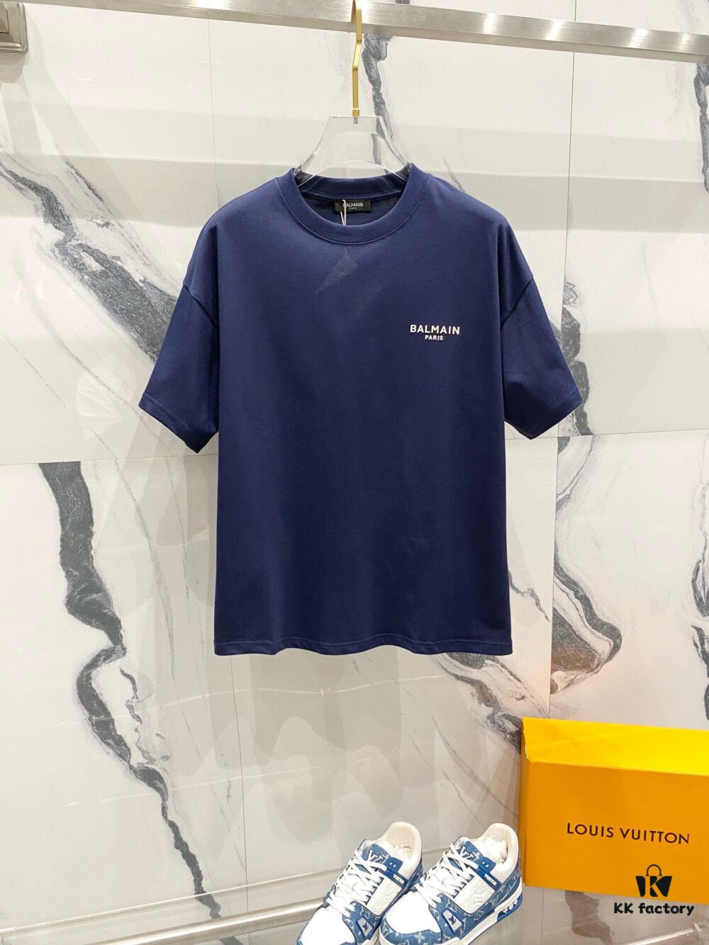 6931a4deccd8ab3d7af992f2 BALMAIN Men's 260g Crew Neck Short Sleeve T-Shirt with Minimalist Silicone Logo