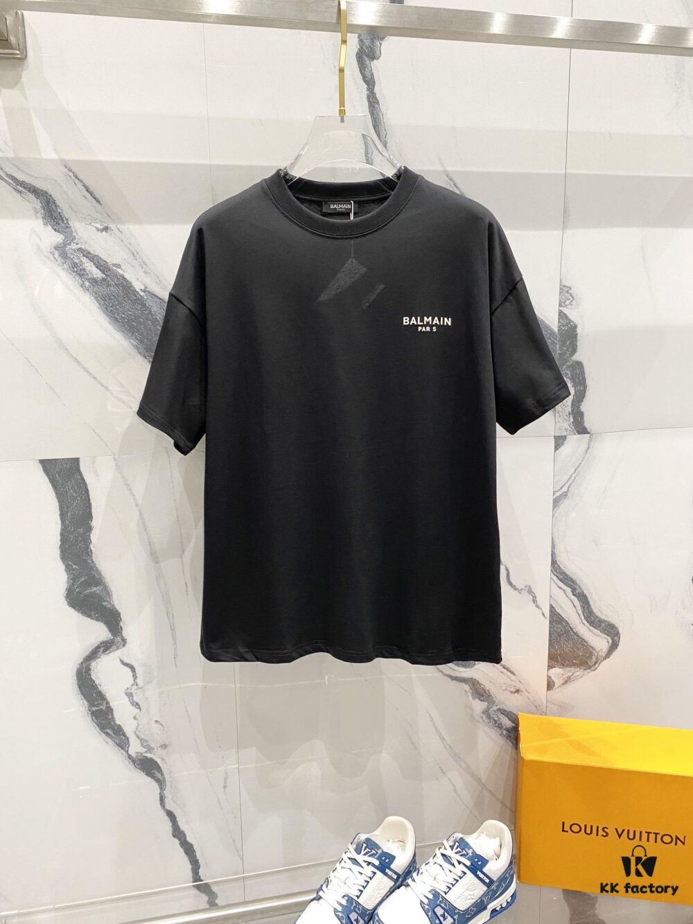 6931a4dfccd8ab3d7af992f6 BALMAIN Crew Neck Short Sleeve T-Shirt 260g