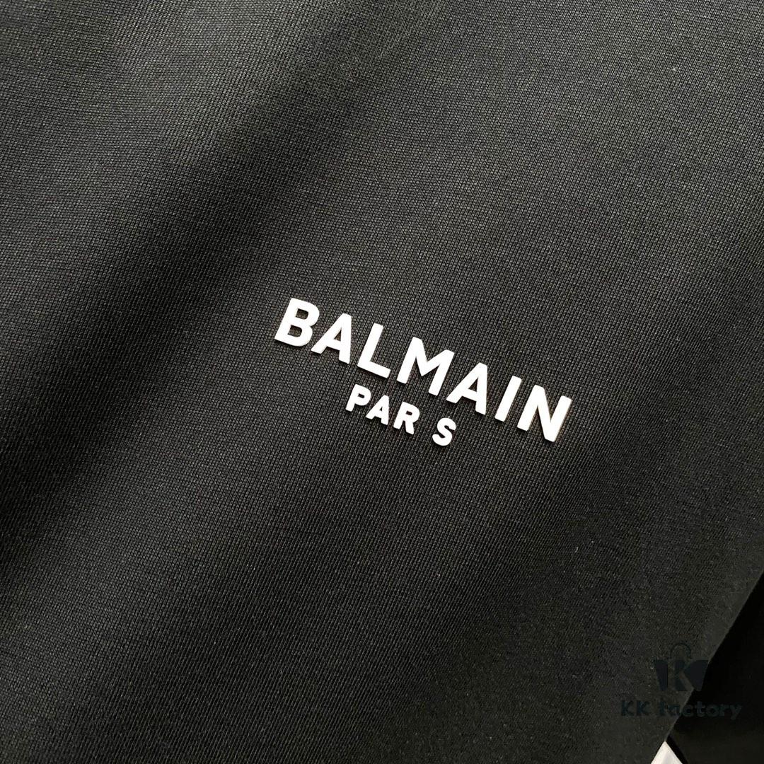 6931a4dfccd8ab3d7af992fc BALMAIN Crew Neck Short Sleeve T-Shirt 260g