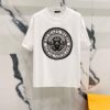 6931a4dfccd8ab3d7af992ff BALMAIN 260g Crew Neck Short Sleeve T-Shirt with Angel Shield and Letter Logo Print