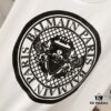 6931a4dfccd8ab3d7af99304 BALMAIN 260g Crew Neck Short Sleeve T-Shirt with Angel Shield and Letter Logo Print