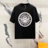 6931a4dfccd8ab3d7af99308 BALMAIN 260g Crew Neck Short Sleeve T-Shirt with Angel Shield and Letter Logo Print