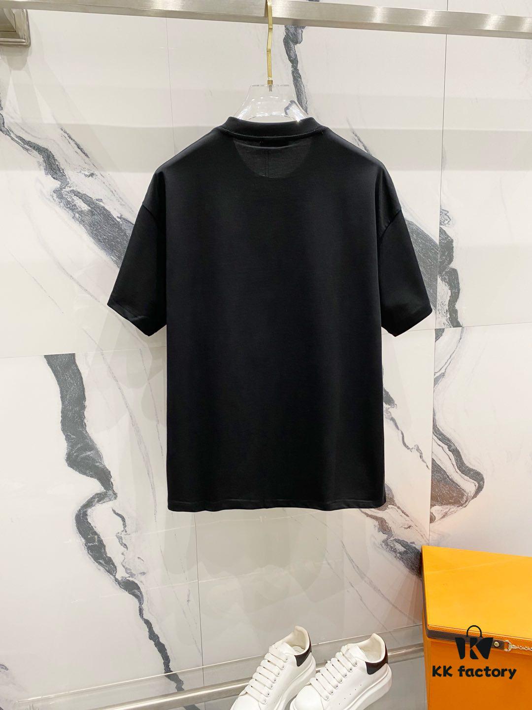 6931a4e0ccd8ab3d7af9931b BALMAIN Red Lip Print Round Neck Short Sleeve T-Shirt 260g