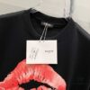 6931a4e1ccd8ab3d7af9931e BALMAIN Red Lip Print Round Neck Short Sleeve T-Shirt 260g
