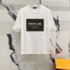 BALMAIN 260g Crew Neck Short Sleeve T-Shirt with Brand Overlapping Letter Print Logo Design
