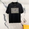 6931a4e1ccd8ab3d7af9932c BALMAIN 260g Crew Neck Short Sleeve T-Shirt with Brand Overlapping Letter Print Logo Design
