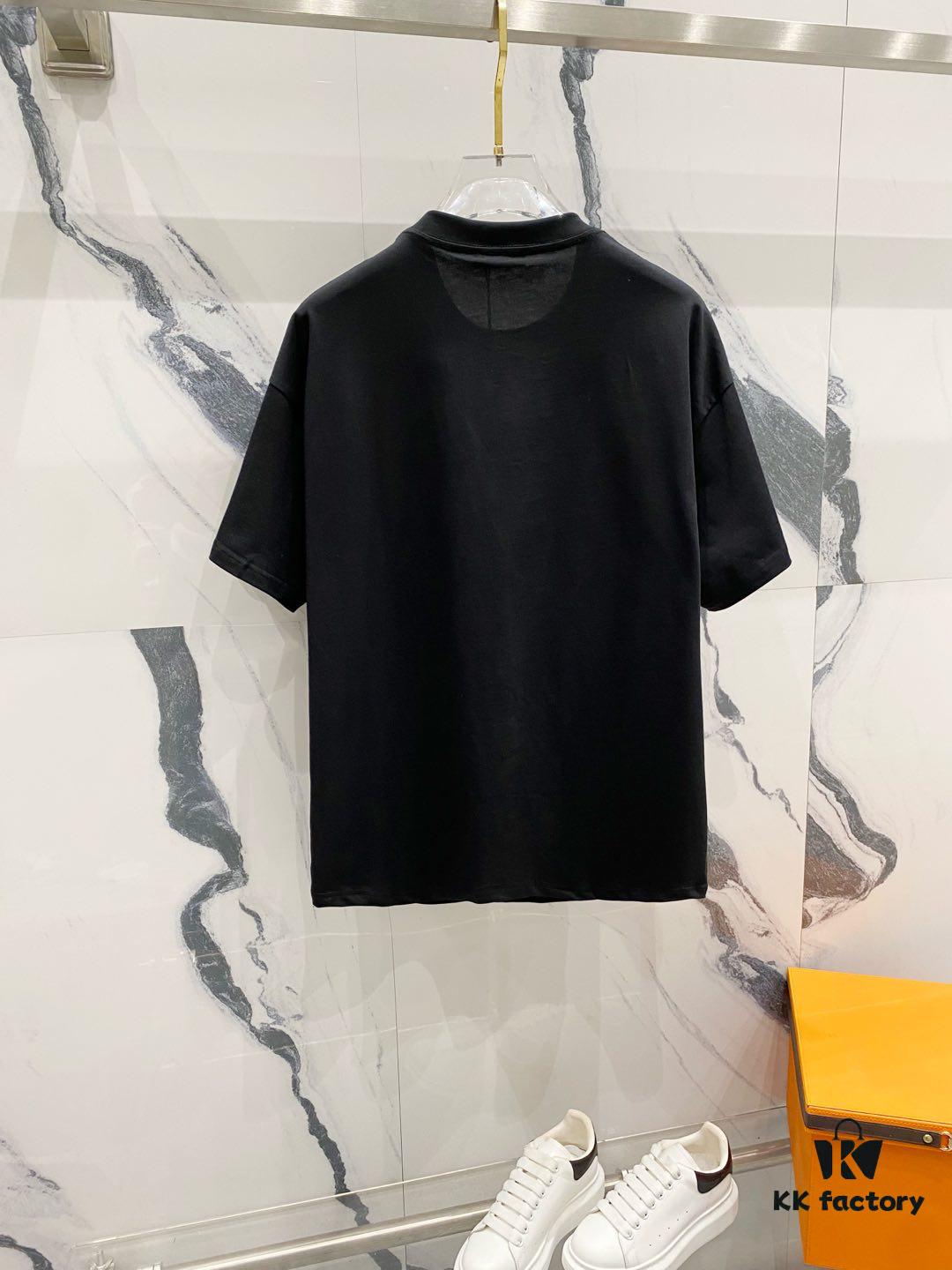 6931a4e1ccd8ab3d7af9932d BALMAIN 260g Crew Neck Short Sleeve T-Shirt with Brand Overlapping Letter Print Logo Design