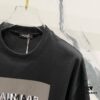 6931a4e2ccd8ab3d7af9932e BALMAIN 260g Crew Neck Short Sleeve T-Shirt with Brand Overlapping Letter Print Logo Design