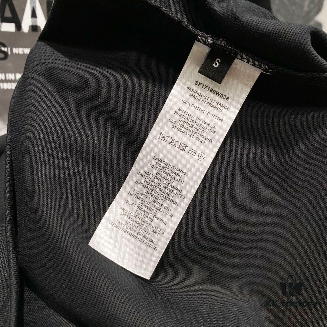 6931a4e2ccd8ab3d7af99334 BALMAIN 260g Crew Neck Short Sleeve T-Shirt with Brand Overlapping Letter Print Logo Design