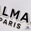 6931a4e2ccd8ab3d7af9933a BALMAIN Men's 260g Crew Neck Short Sleeve T-Shirt with Brand Letter Flocked Shadow Print Logo