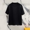6931a4e2ccd8ab3d7af99340 BALMAIN Men's 260g Crew Neck Short Sleeve T-Shirt with Brand Letter Flocked Overlapping Logo Print