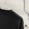 6931a4e3ccd8ab3d7af99342 BALMAIN Men's 260g Crew Neck Short Sleeve T-Shirt with Brand Letter Flocked Overlapping Logo Print