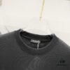 6931a4e3ccd8ab3d7af99348 BALMAIN Men's 260g Crew Neck Short Sleeve T-Shirt with Brand Letter Flocked Overlapping Logo Print
