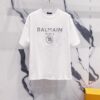 6931a4e4ccd8ab3d7af99353 BALMAIN 260g Round Neck Short Sleeve T-Shirt with Reflective 3M Brand Embossed Logo