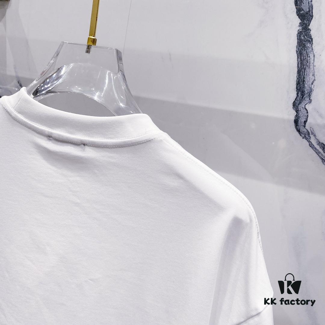 6931a4e4ccd8ab3d7af99356 BALMAIN 260g Round Neck Short Sleeve T-Shirt with Reflective 3M Brand Embossed Logo