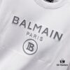 6931a4e4ccd8ab3d7af9935c BALMAIN 260g Round Neck Short Sleeve T-Shirt with Reflective 3M Brand Embossed Logo