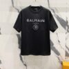 6931a4e4ccd8ab3d7af9935d BALMAIN 260g Crew Neck Short Sleeve T-Shirt with Reflective 3M Logo