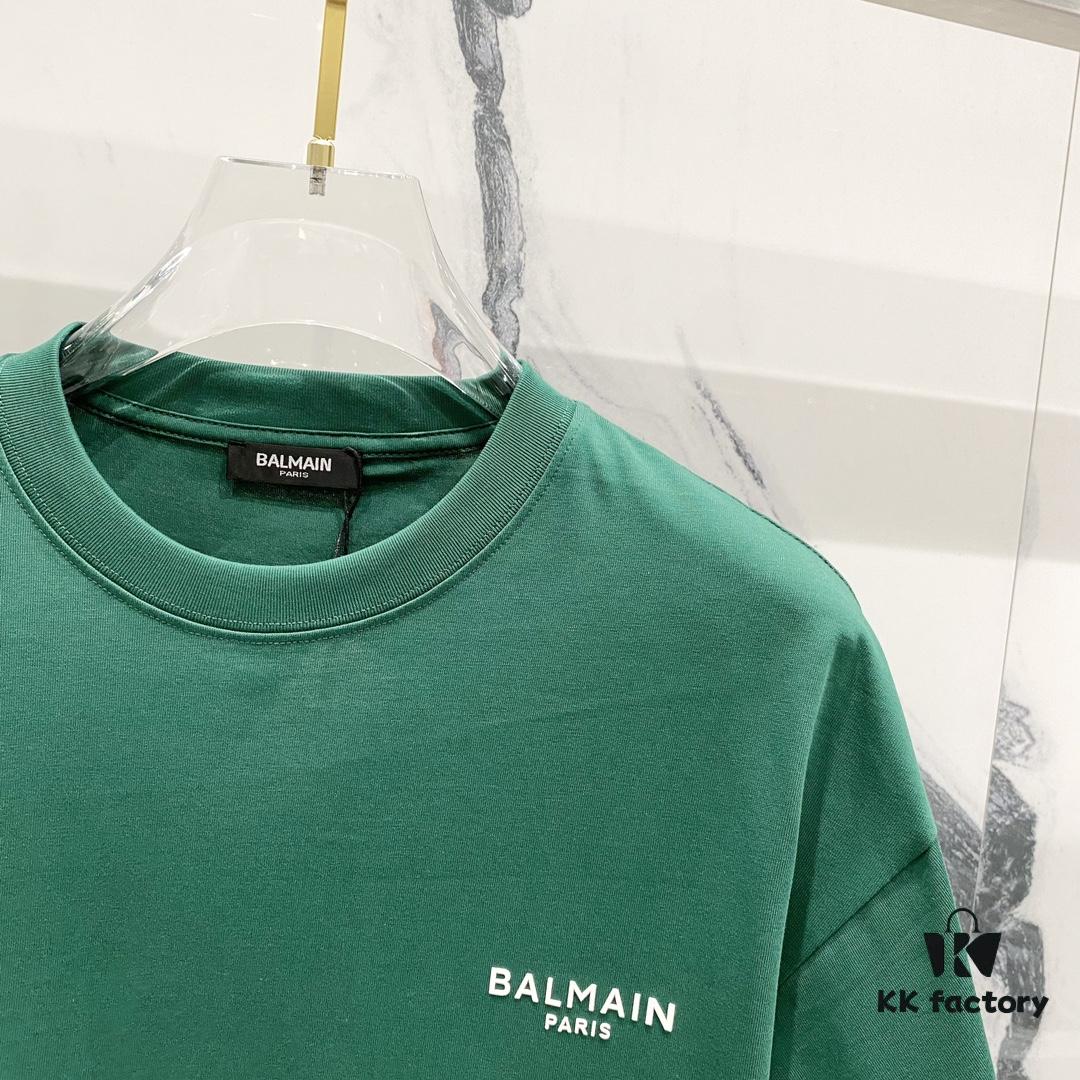 6931a4e5ccd8ab3d7af9936f BALMAIN Crew Neck Short Sleeve T-Shirt 260g