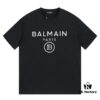 6931a4e8ccd8ab3d7af9939d BALMAN Round Neck Short Sleeve T-Shirt with Minimalist 3D Letter Print Logo