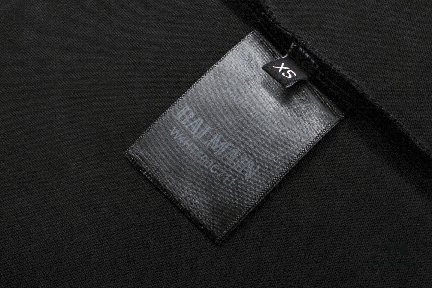 6931a4e8ccd8ab3d7af993a4 BALMAN Round Neck Short Sleeve T-Shirt with Minimalist 3D Letter Print Logo