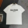 6931a4ebccd8ab3d7af993dc Balmain* 320g Heavyweight Cotton T-Shirt, Thick and Breathable, Loose Fit, Silicone Logo Design, Fashion Round Neck Short Sleeve Tee for Spring and Summer