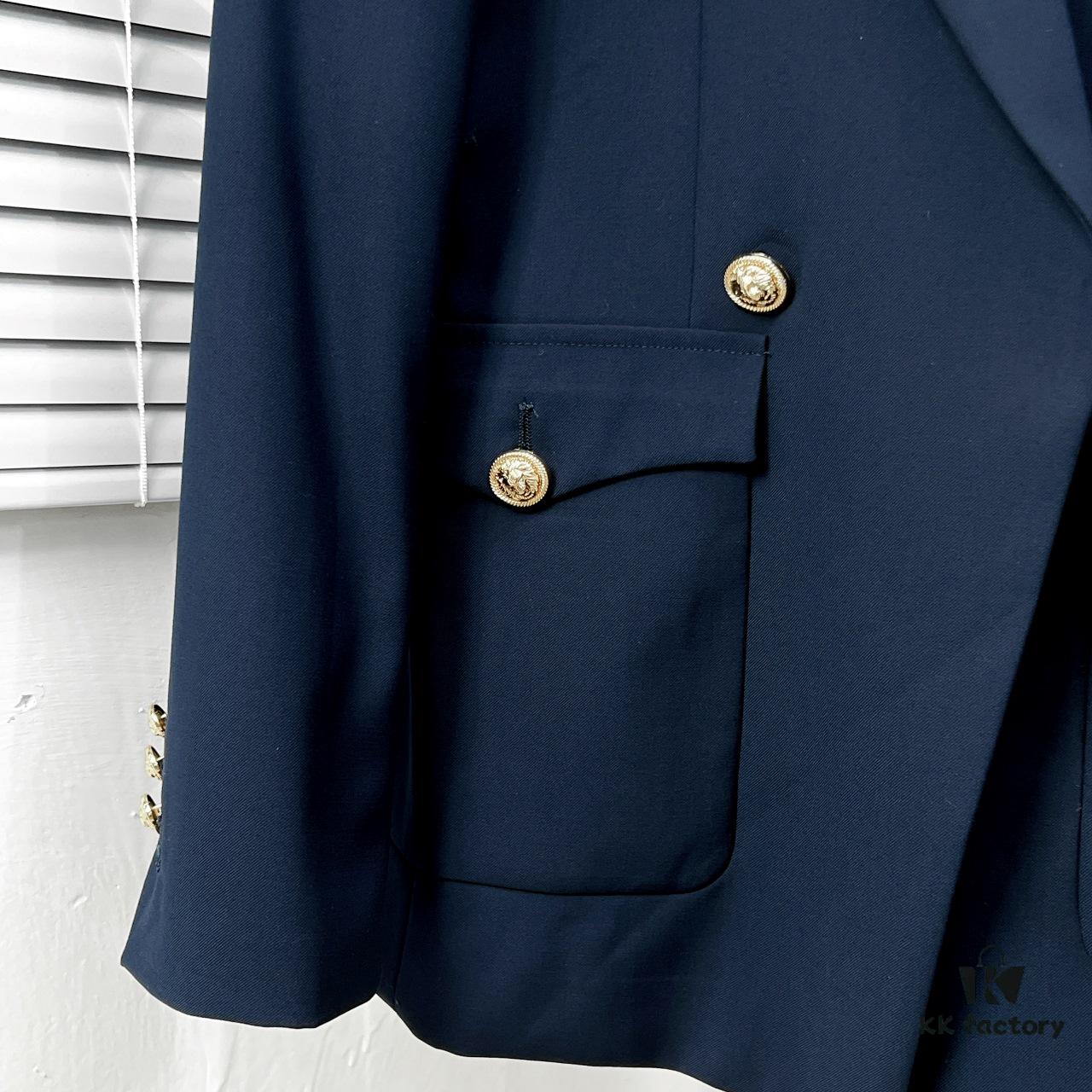 BALMAI* Classic Navy Blue Open-Front Suit
