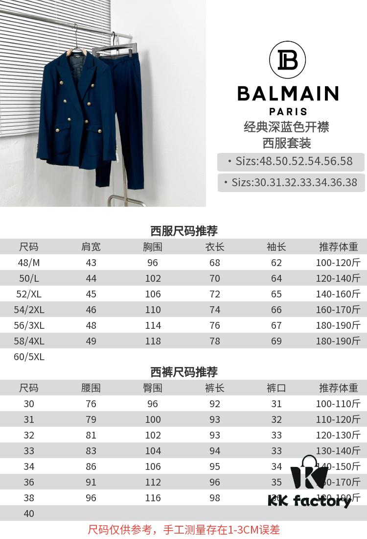 BALMAI* Classic Navy Blue Open-Front Suit