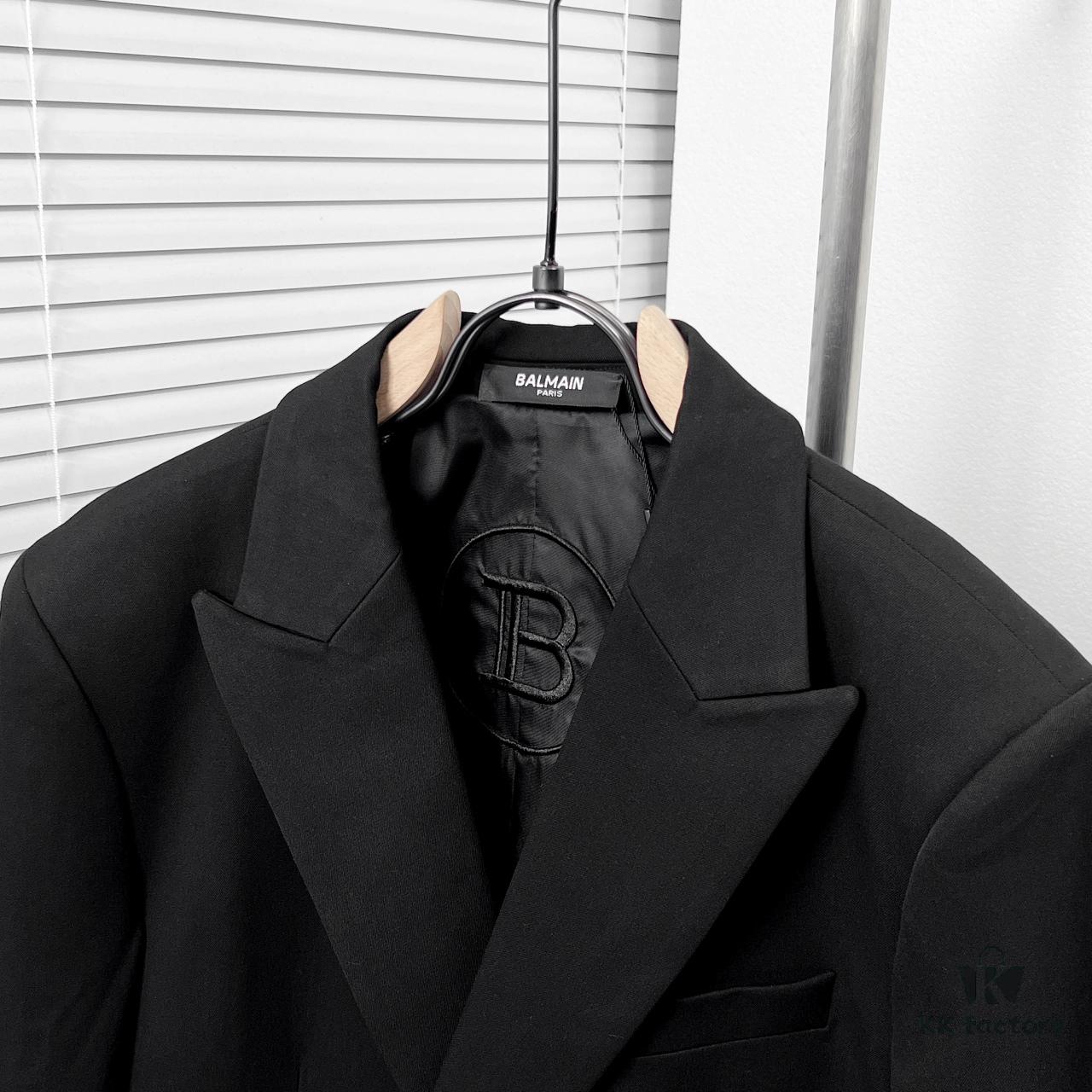 BALMAI* / Balmain Classic Silver Button Double-Breasted Suit