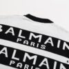 Balmain BALMAIN Letter Logo Striped Knit Sweater Woolen Pullover